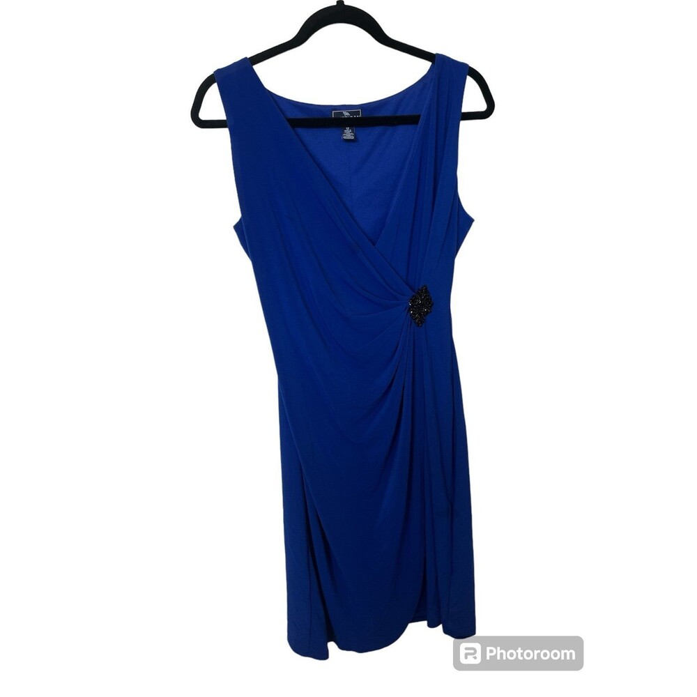 American living women’s dress royal blue knee length Size 12 #58
